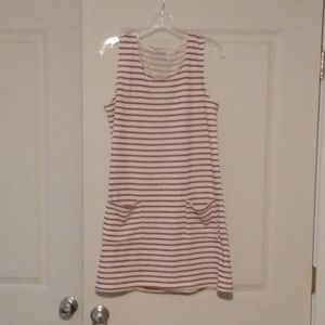 Red and white stripe sleeveless dress